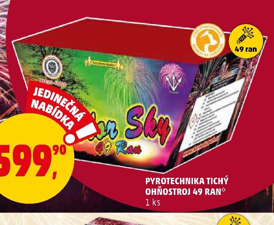 Pyrotechnika tichý ohňostroj 49 ran