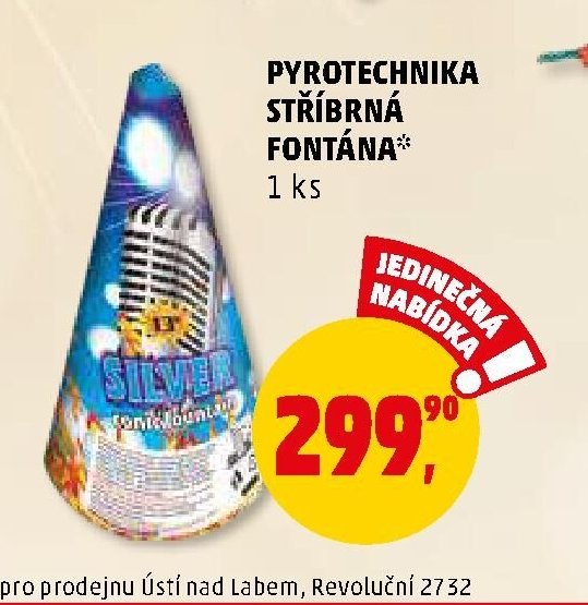 Pyrotechnika Stříbrná fontána