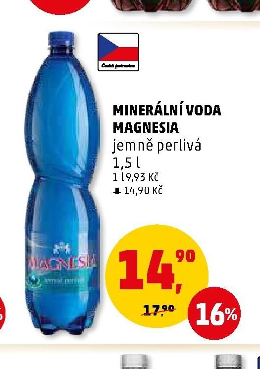 Minerální voda Magnesia jemně perlivá