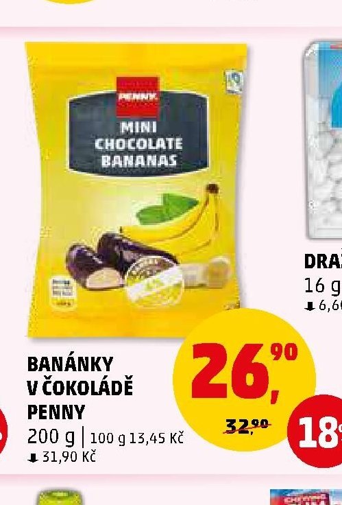 Banánky v čokoládě Penny