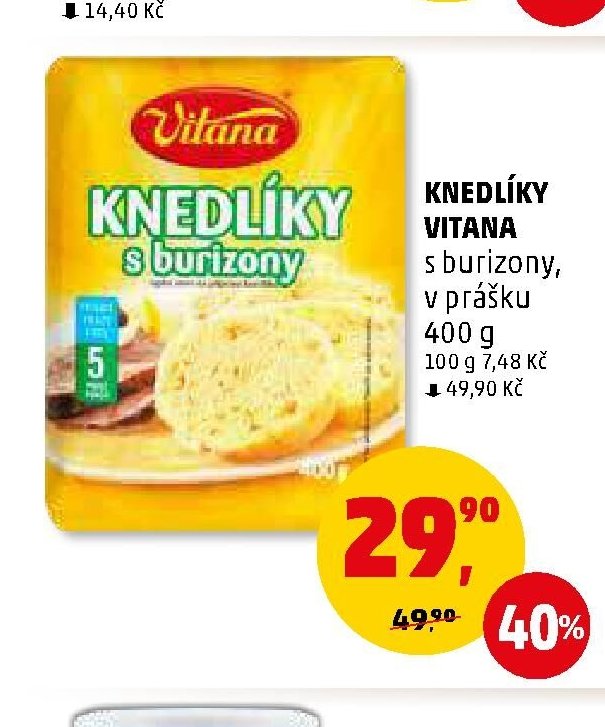 Knedlíky Vitana s burizony, v prášku 400 g