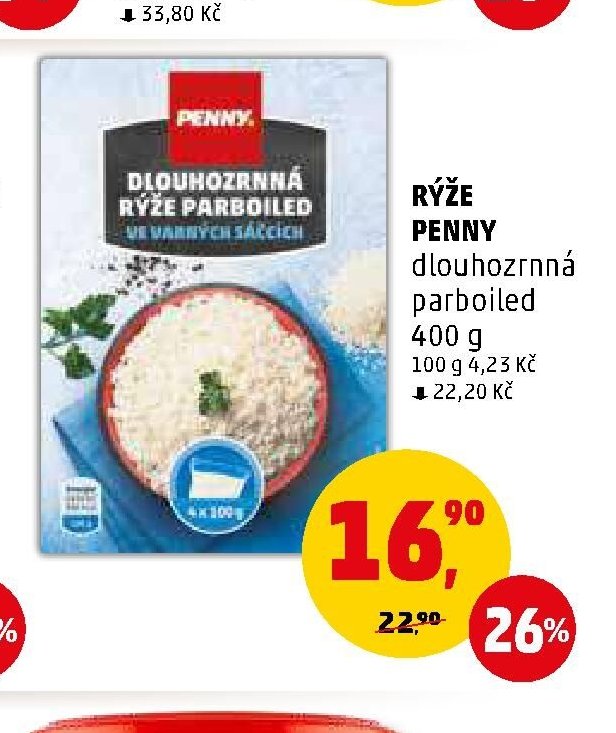 Rýže Penny dlouhozrnná parboiled 400 g