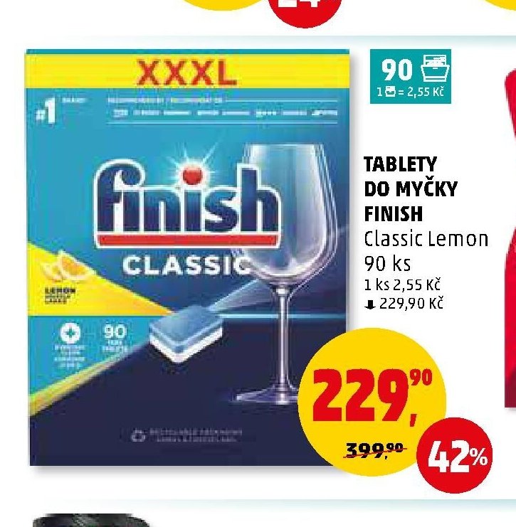 TABLETY DO MYČKY FINISH Classic Lemon