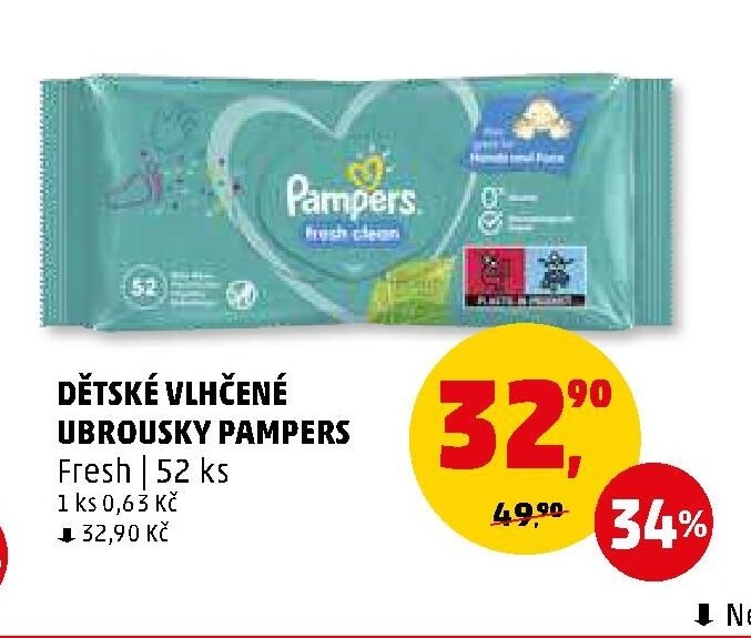 DĚTSKÉ VLHČENÉ UBROUSKY PAMPERS