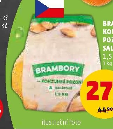 Brambory konzumní pozdní salátové