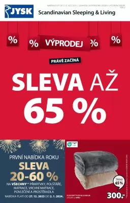 akční leták Jysk 27.12.2023-6.1.2024