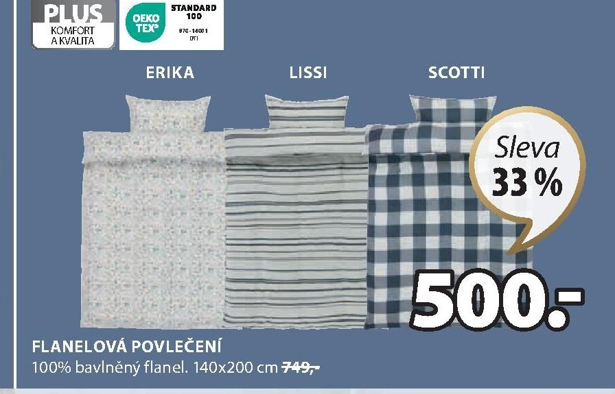 ERIKA, LISSI, SCOTTI flanelové povlečení - Jysk akcniletaky.com