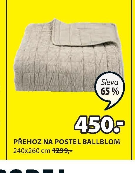 PŘEHOZ NA POSTEL BALLBLOM 240x260 cm - Jysk akcniletaky.com