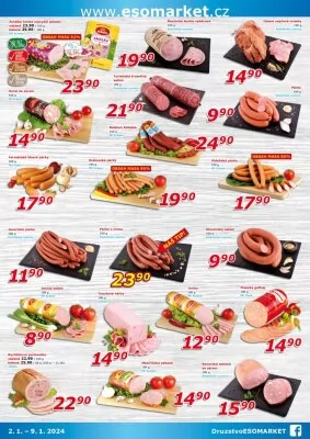 akční leták ESO MARKET 2.1.2023-9.1.2023