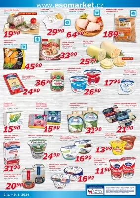 akční leták ESO MARKET 2.1.2023-9.1.2023