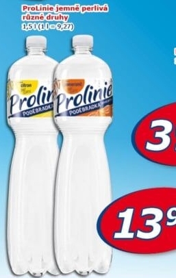 Ochucená voda Poděbradka Prolinie