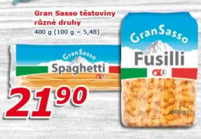 Těstoviny semolinové Gran Sasso