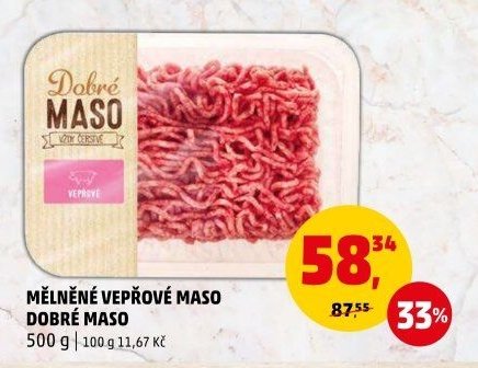 Mělněné vepřové maso Dobré maso