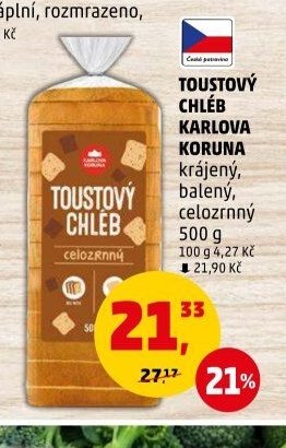 Toustový chléb Karlova Koruna