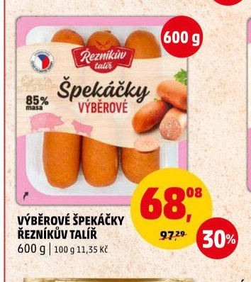 Výběrové špekáčky Řezníkův talíř
