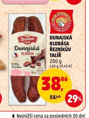 Dunajská klobása Řezníkův talíř