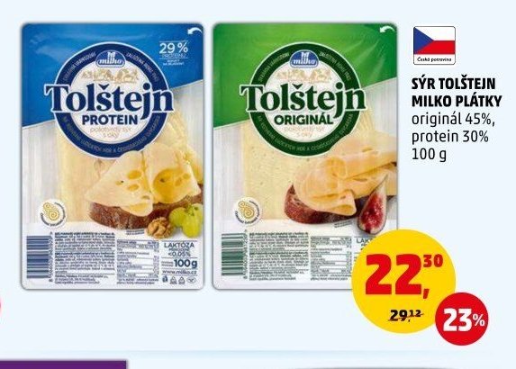 Sýr Tolštejn Milko plátky 100 g
