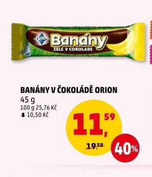 Banány v čokoládě Orion