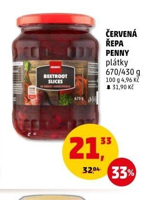 ČERVENÁ ŘEPA PENNY plátky