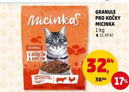 Granule pro kočky Micinka