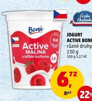 Jogurt ochucený Active Boni