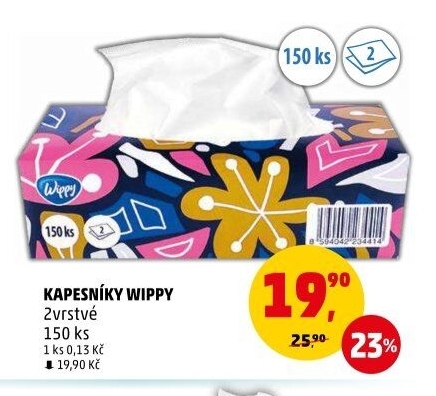 Papírové kapesníčky 2vrstvé Wippy - box