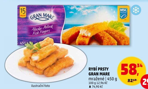 Rybí prsty mražené Gran Mare