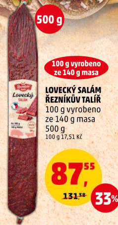 Salám lovecký Řezníkův talíř