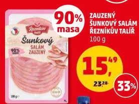 Salám šunkový zauzený Řezníkův talíř