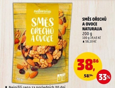 Směs sušeného ovoce a ořechů Naturalia