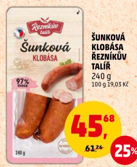 Šunková klobása Řezníkův talíř