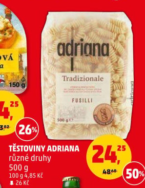 Těstoviny semolinové Adriana