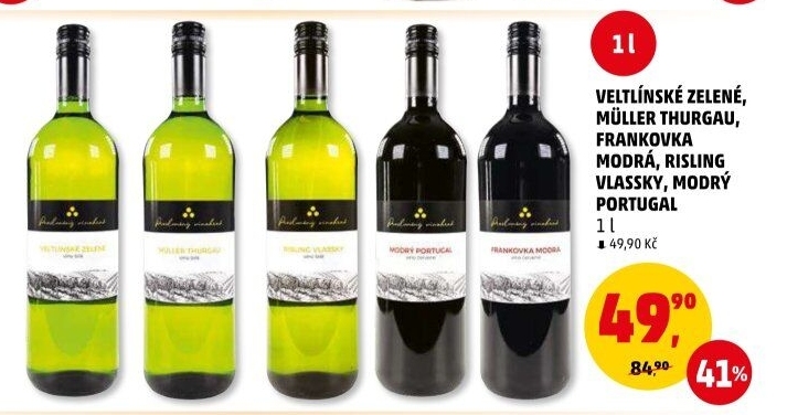 Víno Veltlínské zelené