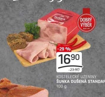 KOSTELECKÉ UZENINY ŠUNKA DUŠENÁ STANDARD