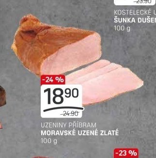 UZENINY PŘÍBRAM MORAVSKÉ UZENÉ ZLATÉ