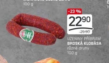 UZENINY PŘÍBRAM BRDSKÁ KLOBÁSA