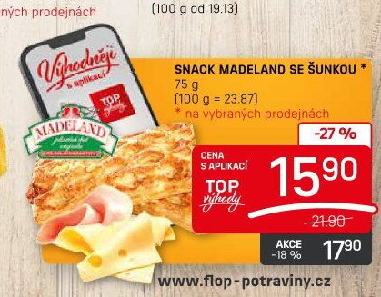 SNACK MADELAND SE ŠUNKOU