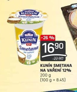 Kunín smetana na vaření 12%