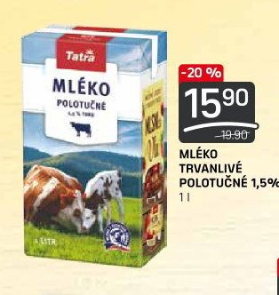 Tatra mléko polotučné 1,5%