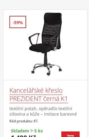 Kancelářské křeslo PRESIDENT černá K1 - IDEA nábytek akcniletaky.com