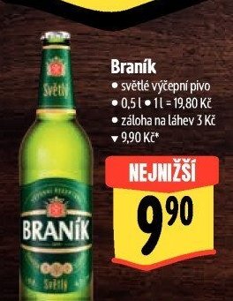 Braník světlé výčepní pivo 0,5l