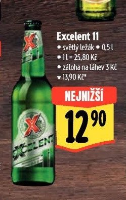 Excelent 11 světlý ležák 0,5l