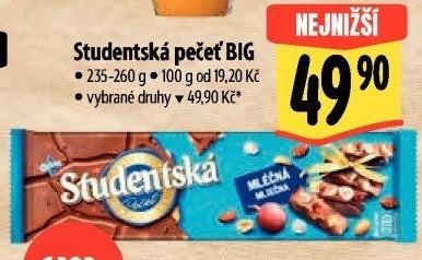 Čokoláda Studentská pečeť Orion