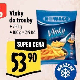 Hranolky vlnky mražené Nowaco