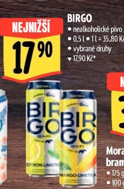 Nealkoholické pivo ochucené Birgo