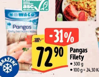Pangasius filety mražený Nowaco