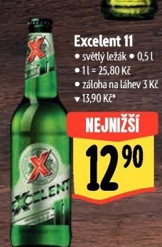 Pivo světlý ležák 11° Excelent