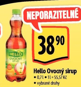 Sirup ovocný Hello