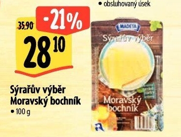 Sýr Moravský bochník 45% Sýrařův výběr Madeta