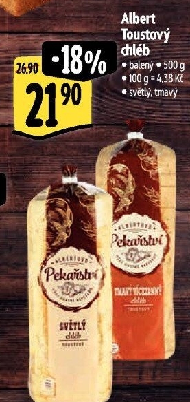 Toustový chléb Albert